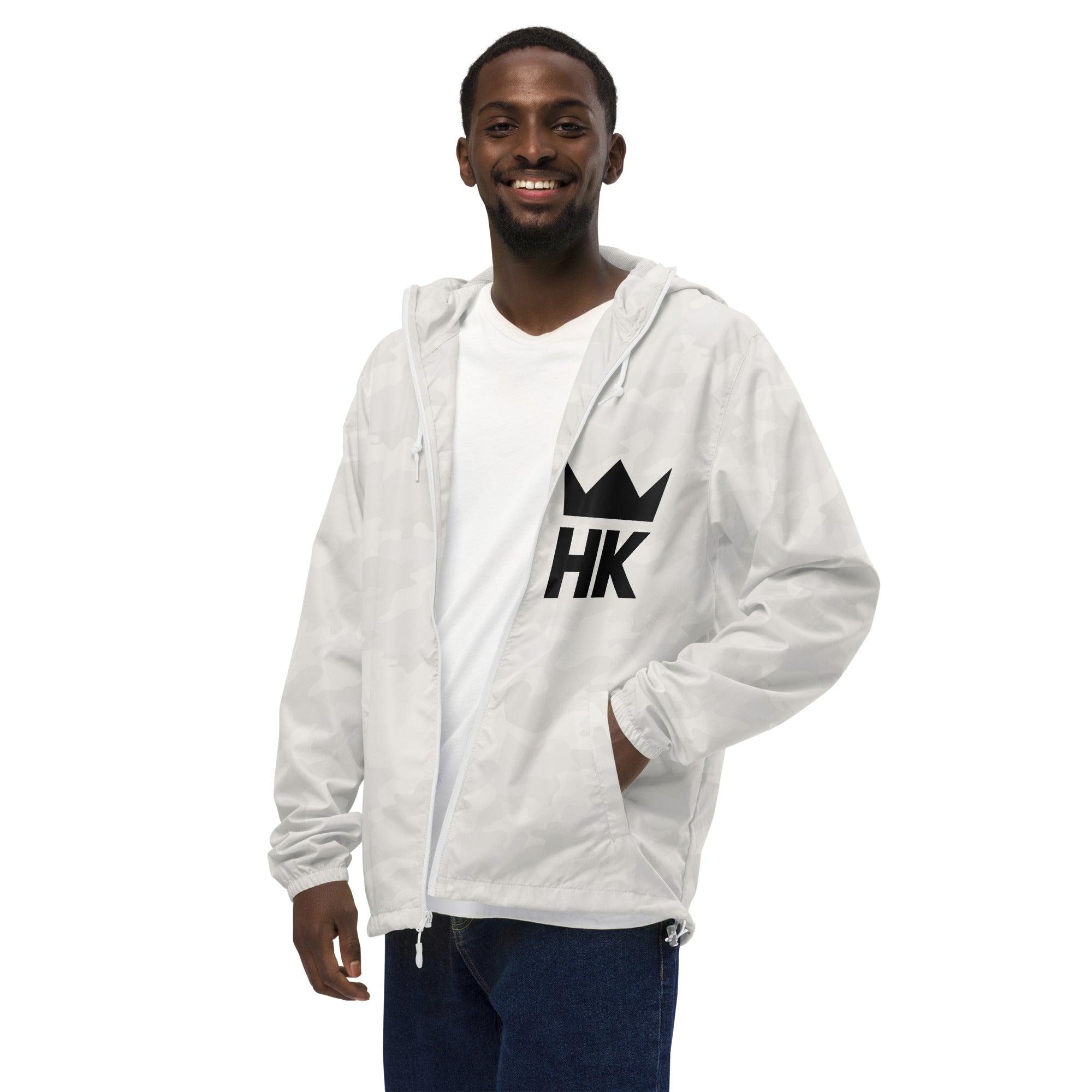 H & K Camo Swole Life lightweight zip up windbreaker