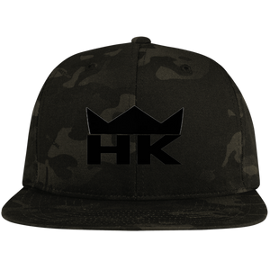 H & K BLK Crown  Flat Bill Snapback Hat